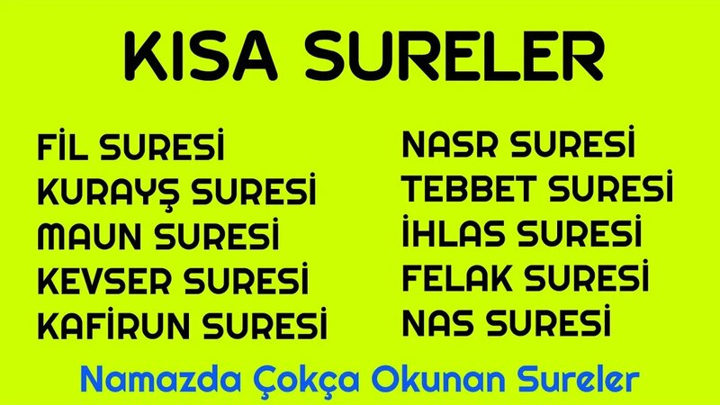 KISA Sureler Tamami Namazda Okunan Sureler ve Dualar Dinle - Yandex ...