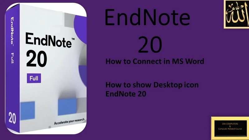 How to Connect EndNote 20 in MS Word, EndNote20, Microsoft Word ...