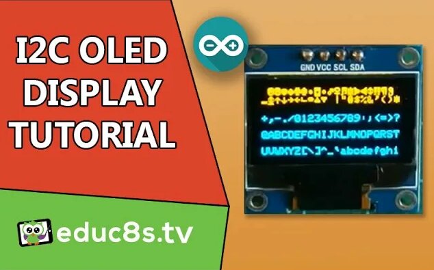 Arduino Tutorial: 0.96' 128x64 I2C OLED Display from banggood.com ...