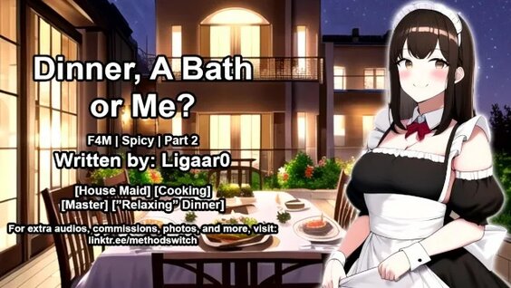 Regarder (F4M) Dinner, A Bath, Or Me?  Part 2 (Erotic Maid Audio) en French sur Pornhub.com, Le meilleur site de porno.  Pornhub offre la plus grande sélection de films porno en French.