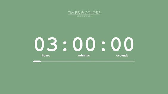 3 Hour Timer / Sweet Green Screen/ Countdown - Смотреть онлайн в поиске ...