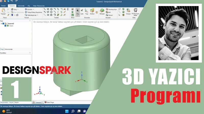 Ücretsiz 3 Boyutlu Çizim Programı DesignSpark | 3D Yazıcı için Çizim ...