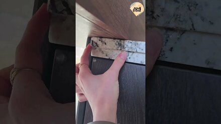 Столешница-подоконник #marble #interiordesign #kitchen