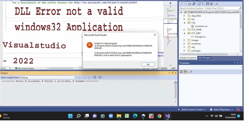 How To Fix .DLL is Not A Valid Win32 Application - Visual Studio 2022 ...