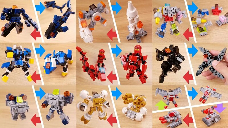 37 LEGO robot 3D & stop motion animations! All my LEGO transformers and ...