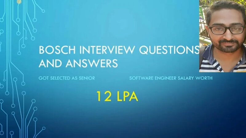 Bosch Interview Questions and Answers(Embedded)|| Bosch interview ...
