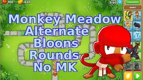Bloons TD 6 | Monkey Meadow | Hard Alternate Bloons Rounds Walkthrough ...