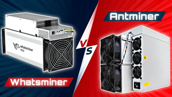 сравнение нового и старого асик майнера рядом