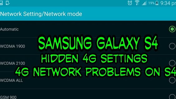 Samsung Galaxy s4 hidden Network Settings| 4G Mode | Back To Normal ...