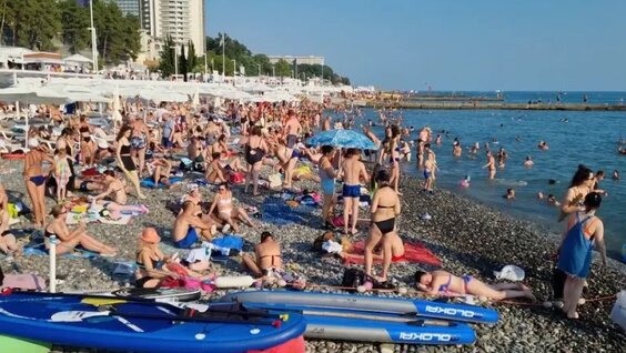 Обзор центральных пляжей Сочи в августе — Видео от Отдых НА МОРЕ