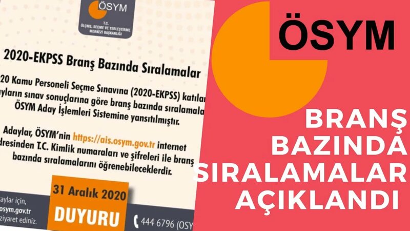 Ekpss Branş Bazında Sıralamalar Açiklandi - Смотреть онлайн в поиске ...