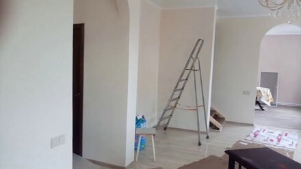 ЮрматыСтрой. Ремонт большой гостиной в коттедже г. Ишимбай.