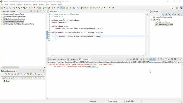Java Tutorial on java.lang.OutOfMemoryError: Java heap space || Out of ...