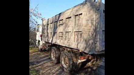 Пескоструйная обработка на выезде кузова грузовика