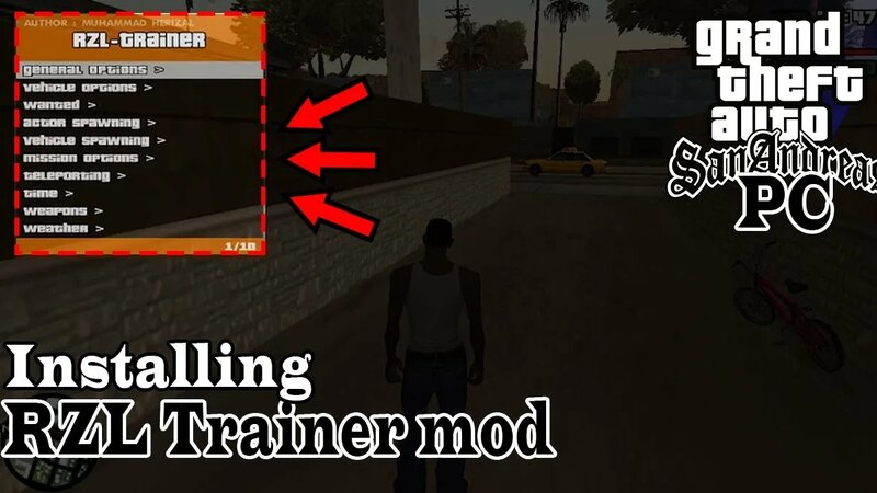 Installing RZL Trainer menu mod for GTA SA PC - Yandex Video aramada ...