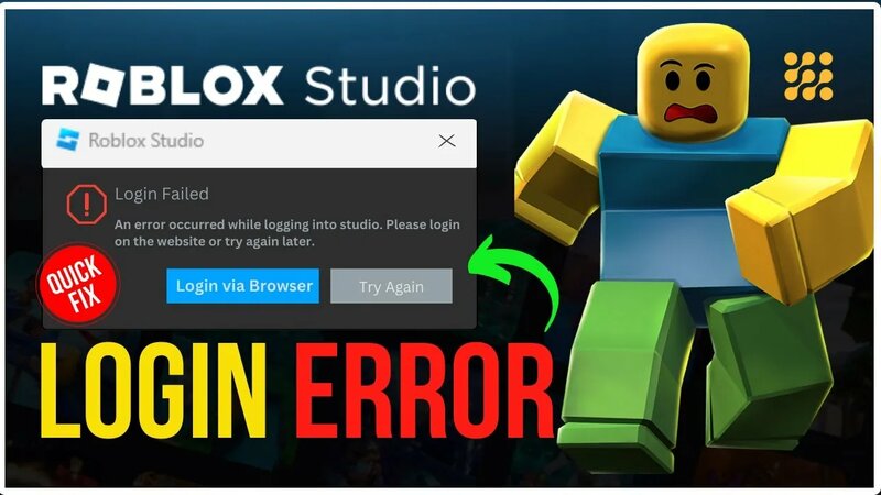 How to fix Roblox Studio Login Failed Error | An Error Occurred While ...
