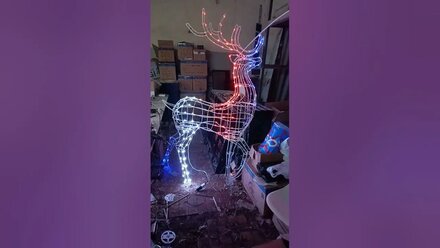 Светодиодный олень с управляемой подсветкой ws2812b "Роса" + Xlights с контроллером ESPixelStick.