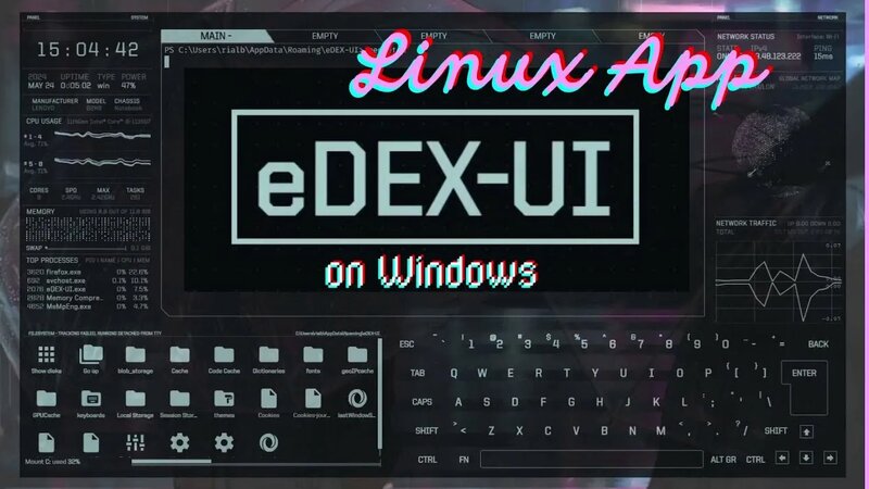 Linux App - Edex UI on Windows - Yandex Video aramada çevrimiçi izle