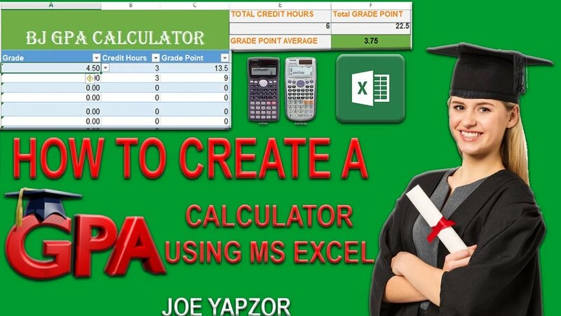 How to create a simple GPA and CGPA Calculator with Microsoft Excel ...