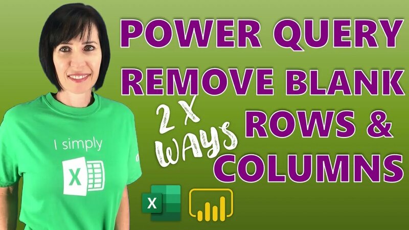 Remove Blank Rows/Columns with Power Query Incl. Stubborn Characters ...