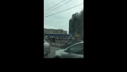 Пожар на Московском рынке Казань