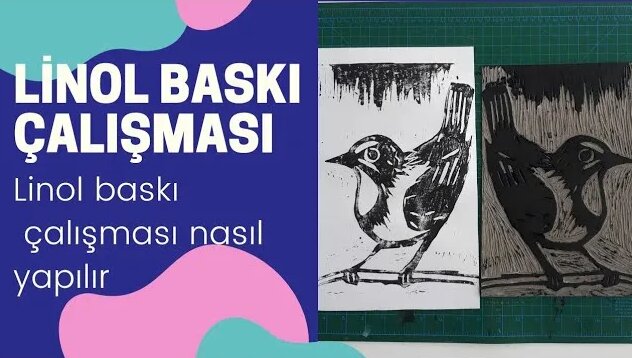 Linol Baski Çalişmasi En eğlenceli ve en güzelinden harika bir linol ...