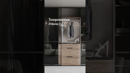 Топ шкафов-купе с фасадами из стекла Графит и Бронза от Komandor (Командор)