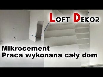Microcement schody , posadzka z mikrocementu cały dom