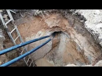 Прокладка труб ПДН методом ГНБ и траншейным способом в Истре. Декабрь 2018.