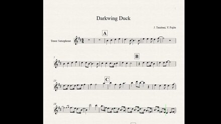 Darkwing Duck (sheet music tenor saxophone)