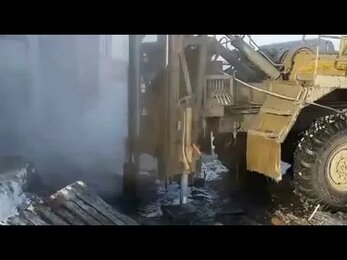 Бурение на воду в Новосибирске зимой в -20