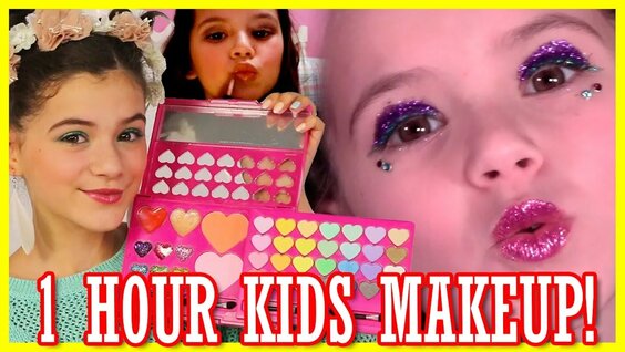 FULL FACE USING ONLY KIDS MAKEUP !!! 