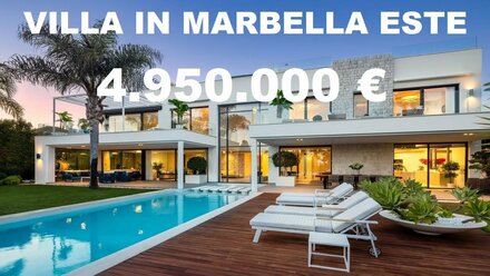 Стильная вилла в Марбелье у лучшего пляжа в зоне Marbesa удостоенная наград European Property Award