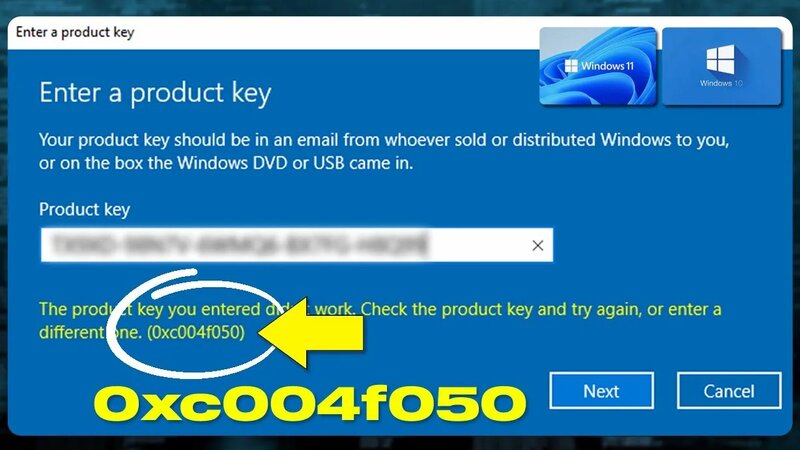 How To Fix Product Key Error 0xc004f050 In Windows 10/ 11 - Смотреть ...