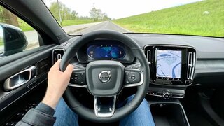 Volvo C40 Recharge 2022 - POV test drive (AWD, 408 HP)