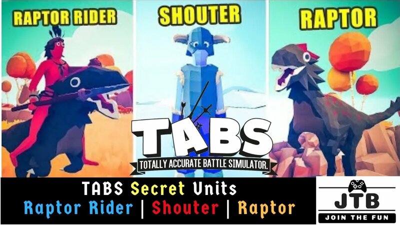 TABS How to Find Raptor Shouter Raptor Rider Secret Units - Yandex ...