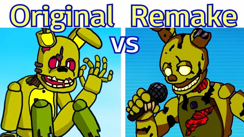 FNAF 3: VS Springtrap Original vs Remake [FNF Mod] - Friday Night ...