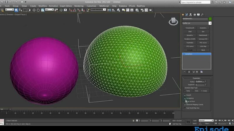 3d Studio Max 120 - Creating GeoSphere - Смотреть онлайн в поиске ...