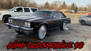 KING Oldsmobile 98: 1977 Oldsmobile ninety eight on 28’ Dub Diragios