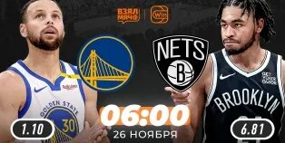 Голден Стэйт — Бруклин | Сезон НБА 2024/25 | 26.11.24 | Взял Мяч | Баскетбол NBA — Видео...