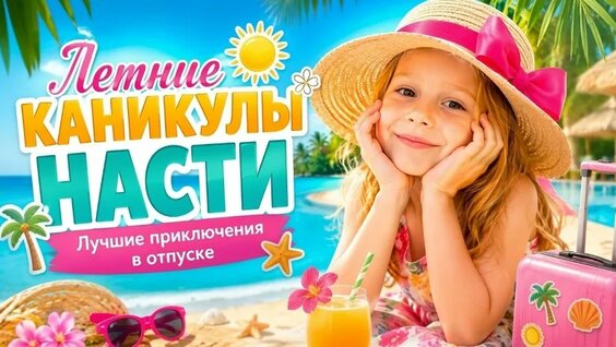Летние каникулы Насти. Лучшие приключения в отпуске — Видео от Like Nastya