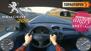 Peugeot 206 1.1i (44kW) |23| 4K TEST Drive POV - Sound, Acceleration & Flying?!