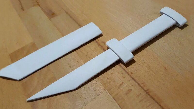 HOW TO MAKE A Sheathed Dagger FROM Paper? - ( Very easy ) - Смотреть ...