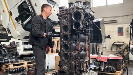 СБОРКА И ЗАПУСК ДВИГАТЕЛЯ / 1.5 МЛН. КМ. / 430 л.с. MAN D2066