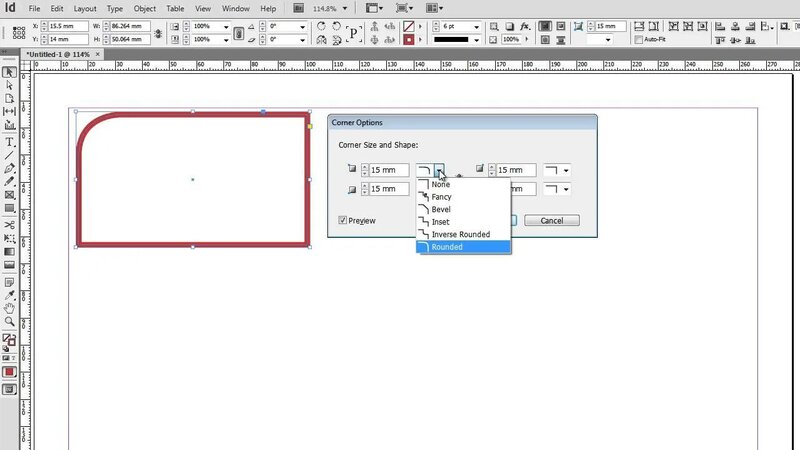 Adobe InDesign CS6 - Скругление углов (Corner Options) - Смотреть ...
