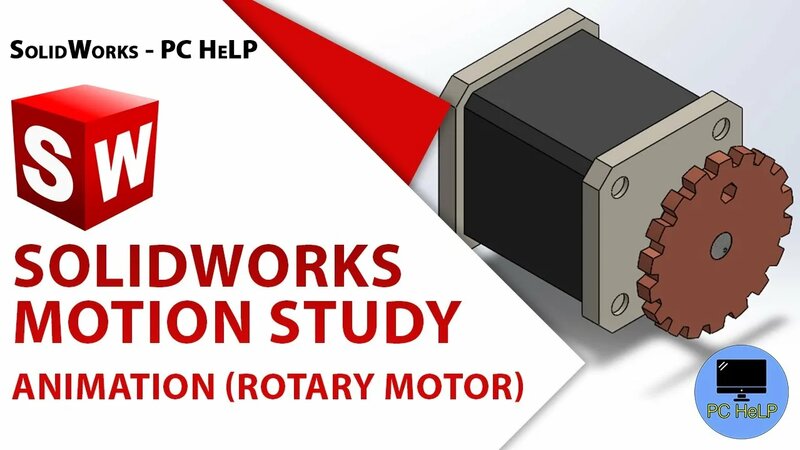 SolidWorks Motion Study - Animation (Rotary Motor) #solidworks # ...