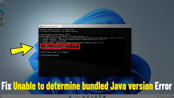Fix Unable to determine bundled Java version On Flutter | How To Solve ...