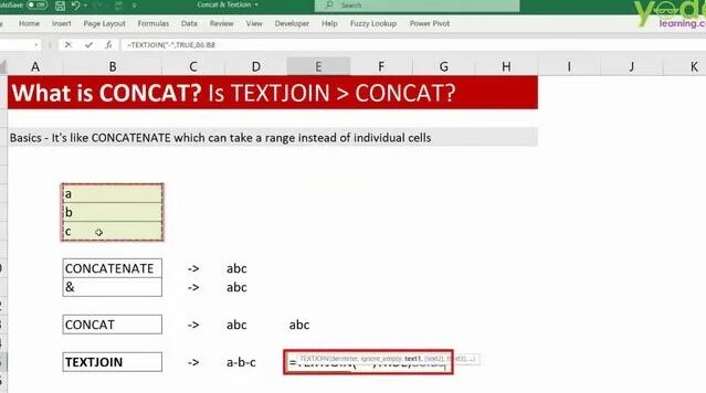 MS Excel - Concat Function | Concat vs. Concatenate - Смотреть онлайн в ...