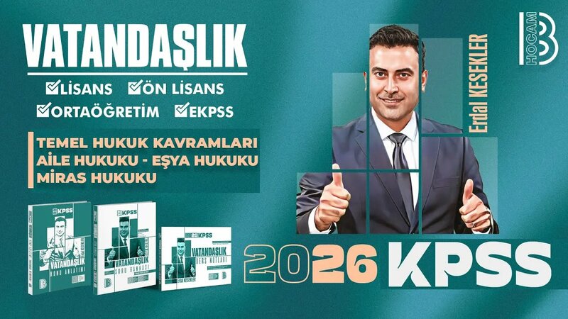 7) 2026 KPSS Citizenship - Basic Legal Concepts - Family Law - Property ...