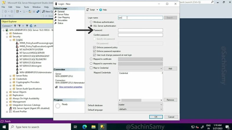 Create SQL User in SQL Server 2022 Database using SSMS - Смотреть ...